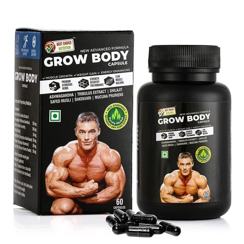 BODY GROW Fast Weight Gain Pills Muscle Gainer WEGHT GAIN (60 CAPSULES) MEN - Picture 2 of 6