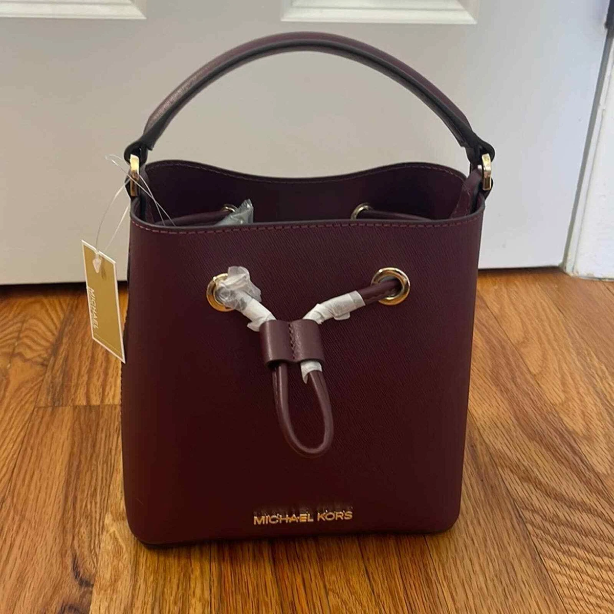 MICHAEL Michael Kors Suri Small Merlot Bucket Bag NWT