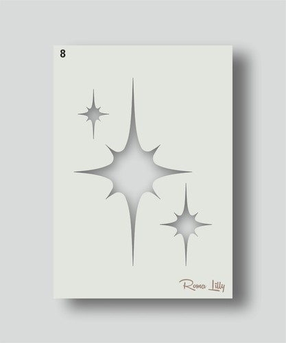 Star stencils for Nursery Walls, Fabrics & Furniture, Home Decor. LOT 2 - Picture 5 of 9