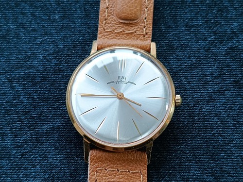 LUCH USSR Vintage AU CCCР ultra slim watch Gold Plated Men's DressStyl - Picture 20 of 24