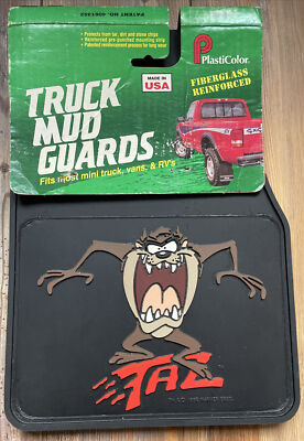 New Vintage 1992 Tasmanian Devil TAZ TRUCK MUD GUARDS Flaps 10X14