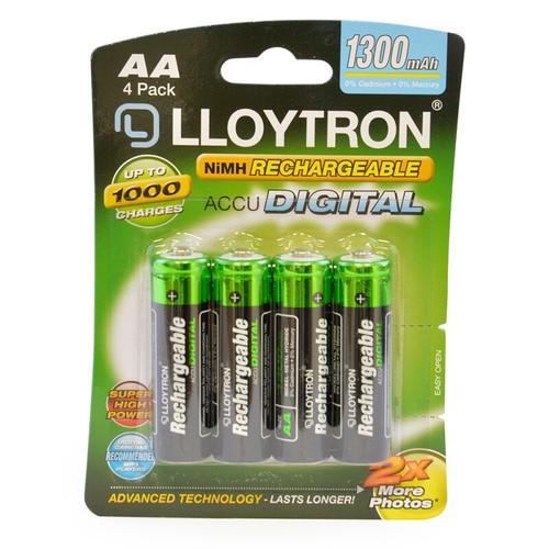 LLOYTRON RECHARGEABLE AA & AAA NI-MH BATTERIES ACCUULTRA | VARIOUS mAh - 4 PACK - Picture 10 of 18