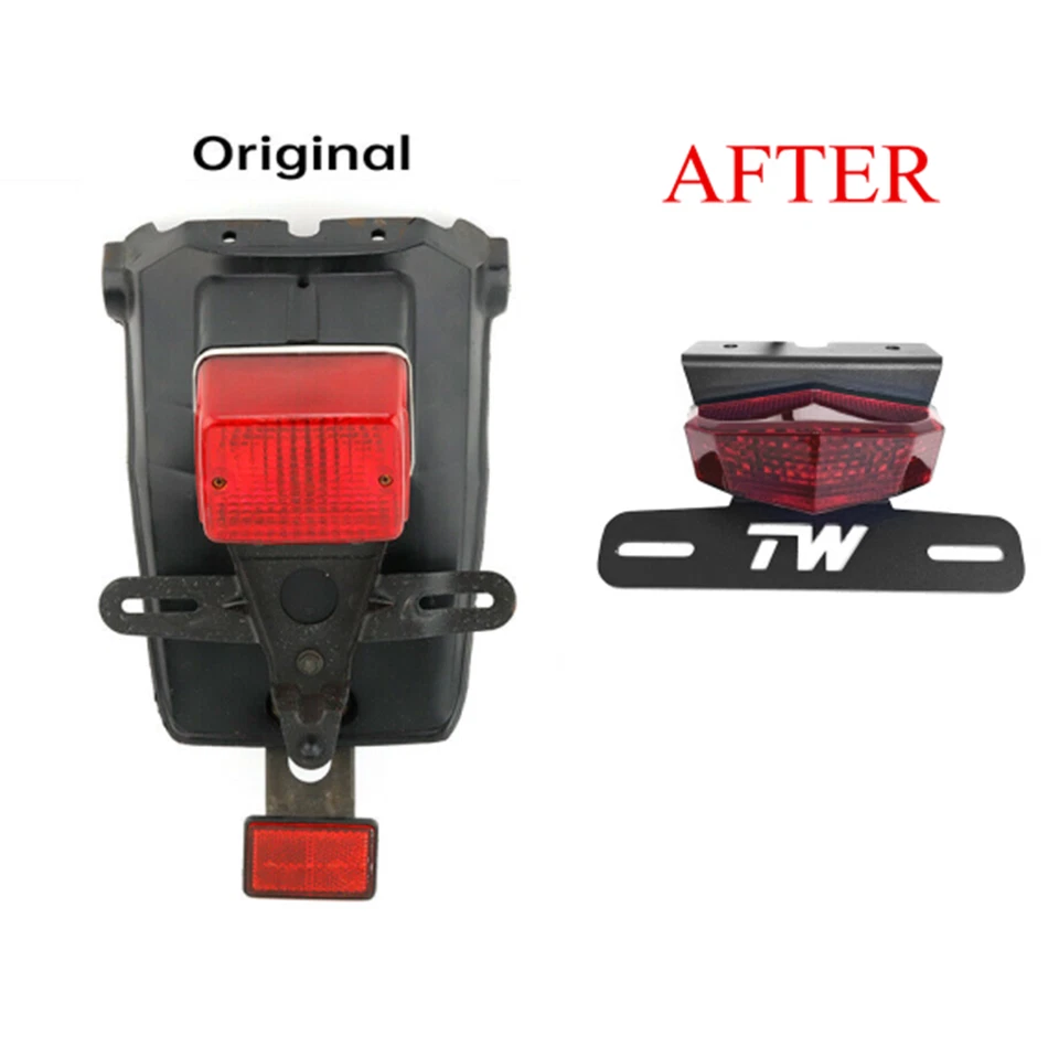 Luz de freno trasera LED Fender Eliminator señal de giro para YAMAHA TW200 1989-2024 Foto 2 de 4