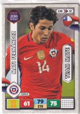 Panini Soccer Road to Russia 2018 Card CHI 12 Mati Fernandez