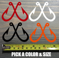 Fishing Sticker Decal Hooks Fish Largemouth Smallmouth Bass Musky Walleye Fishing Sticker Decal Hooks Fish Largemouth Smallmouth Bass Musky Walleye