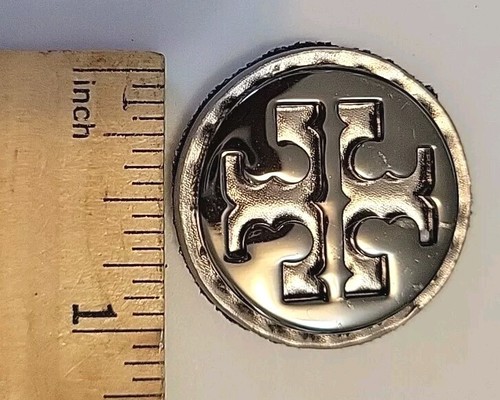 Tory Burch Replacement Medallion Cut Out Logo, zipper Pull Gunmetal Tone EUC - Picture 2 of 4