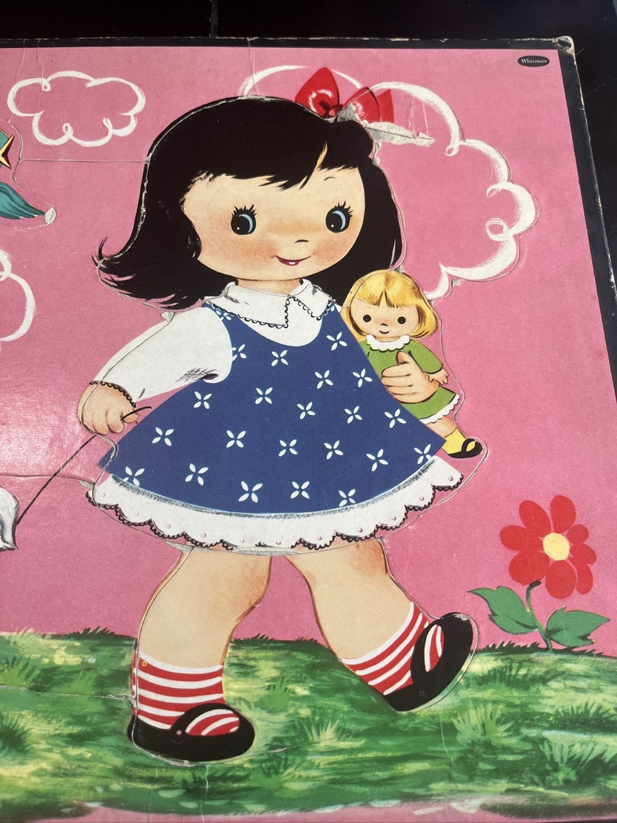 Age Old エイジオールドFrisko PnatsWhiteOxford Vintage 1955 WHITMAN Frame Tray Inlay Puzzles Pre-School