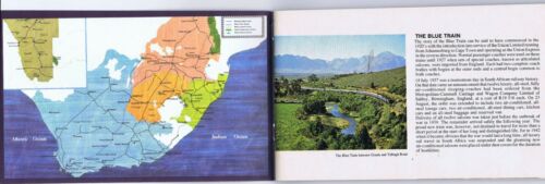 Guía de ruta de tren azul de Sudáfrica 1979 22 páginas inglés alemán troquelado - Imagen 2 de 6