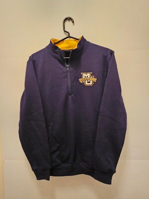 Men's Sm Colosseum Navy Marquette Golden Eagles Tortugas Logo Quarter-Zip Jacket