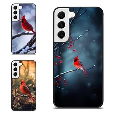 Rugged Cover Bird Red Cardinal snow For Samsung Galaxy Z Fold Flip 3 4 5 6