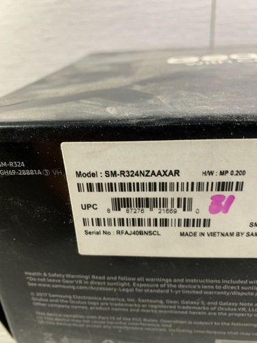 Samsung Gear VR SM-R324NZAAXAR Virtual Reality Headset with Controller For Parts - Picture 3 of 3
