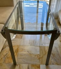 Tavolo Da Pranzo Design made in italy in acciaio E Vetro Allungabile