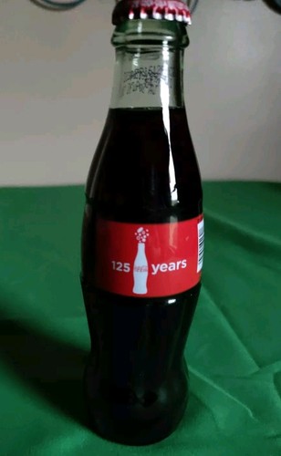 Coca-Cola 125 Years Full Bottle 2011 8 Fl Oz Coke Beverage 2010-1697 Anniversary - Picture 3 of 6