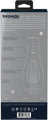 Brand New VeDO Masturbator Torpedo Vibrating Stroker 10 Modes Rechargeable - Picture 6 of 6