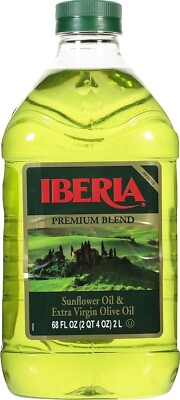 Iberia Sunflower Oil & Extra Virgin Olive Oil, High Heat Frying, 68 Fl Oz