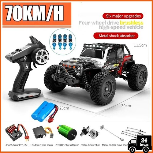 1:16 Car with LED 2.4G Remote Control Cars 70KM/H High Speed Drift Monster Truck - Picture 27 of 32