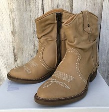 Nib Sundance Catalog Etta Cowboy Western Booties 36m Us6 Tan Taupe Orig. $168