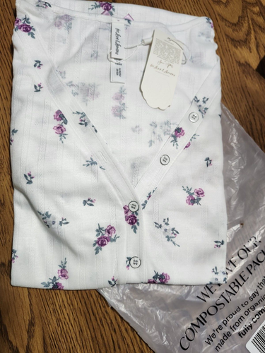 For Love & Lemons XL Pointelle Romper 2024 Purple Pink Rose Sleepwear Lounge NWT - Picture 14 of 18