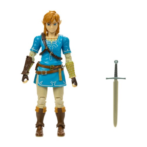 The Legend of Zelda Breath of the Wild Link 4 inch Action Figure with Sword - Picture 6 of 10