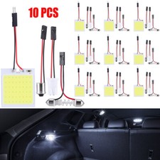 10x 48smd Cob White Led Panel Festoon T10 Ba9s Car Interior Dome Map Light Bulbs