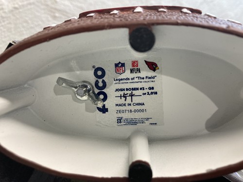 NFL FOCO Arizona Cardinals JOSH ROSEN #3 Legends of Field Bobblehead NUEVO con Caja - Imagen 5 de 7