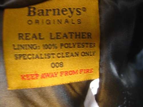 VINTAGE DISTRESSED LEATHER JACKET COAT 38 40 42 small roomy soft heavy BARNEYS - Picture 10 of 20