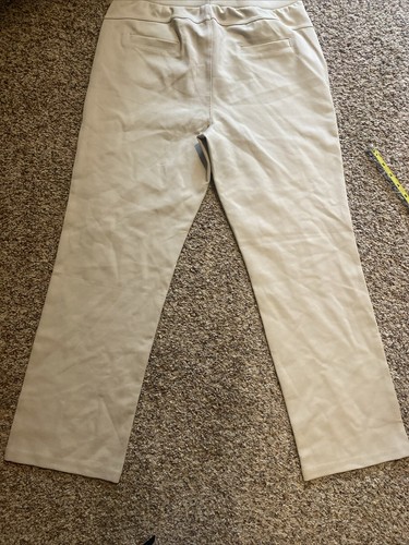 Ginasy NWT's Women's Beige Dress Office Pants Elastic Waist Pull On Size Large - Picture 13 of 16