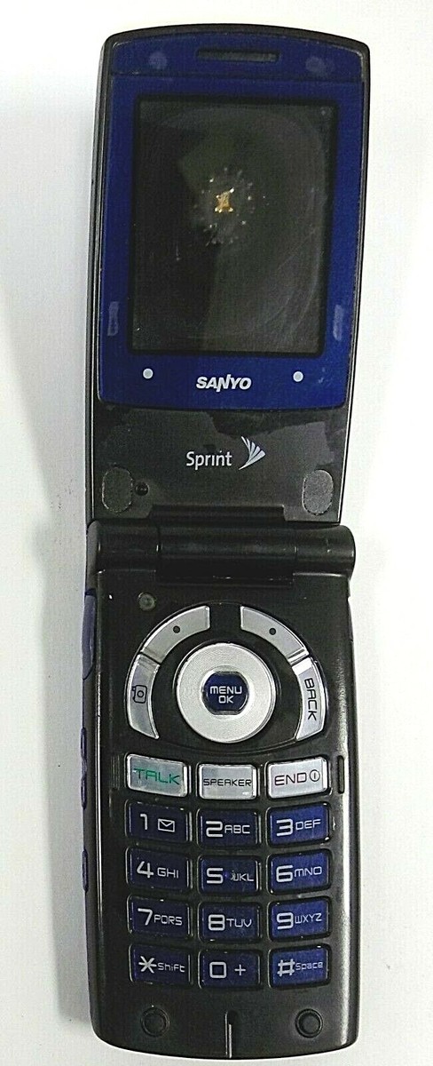 Sanyo KATANA LX - Blue ( Sprint ) Rare Cellular Flip Phone - Works