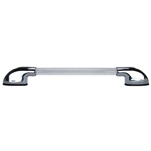 Caravan LED Blue Illuminated Hand Rail 12 Volt Chrome plated zinc alloy End Caps - Picture 2 of 2