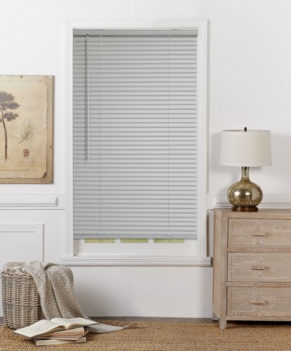 1" Cordless Vinyl Room Darkening Horizontal Mini Blinds, White, 31"W x 48"L - Picture 8 of 8
