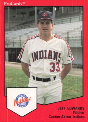 1989 ProCards Canton Akron Indians JEFF EDWARDS RC INDIANS CARDINALS DODGERS