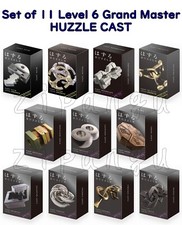 Set of 11 Max Difficulty LEVEL6 Grand Master Huzzle Cast Puzzle Hanayama Genuine