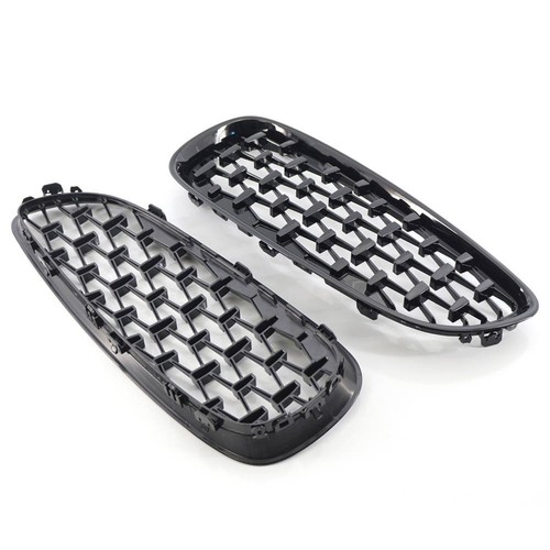 For BMW E89 Z4 2009-2016 Gloss Black Diamond Front Grille Grill Bumper Kidney 2x - Picture 5 of 8
