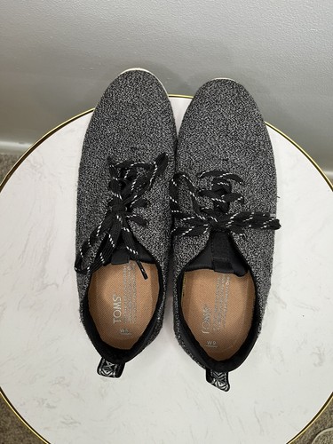 Toms Womens Shoes Size 9 Gray Casual Athletic Lace Up Sneakers - Picture 7 of 9