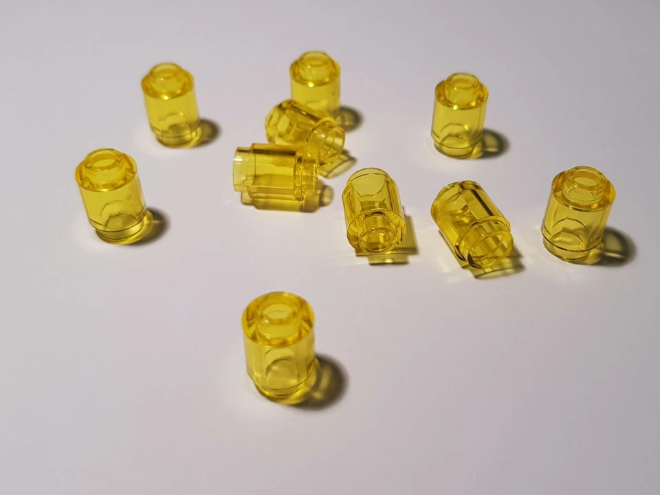 LEGO® Basic 10 x 3062b 1 x 1 rund transparent gelb (#ACGB) 