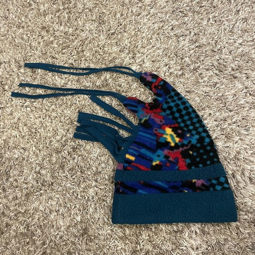 Vintage Screamer Beanie Fringe Fleece Beanie Tall Winter Hat 90’s Ski Snowboard - Picture 2 of 10