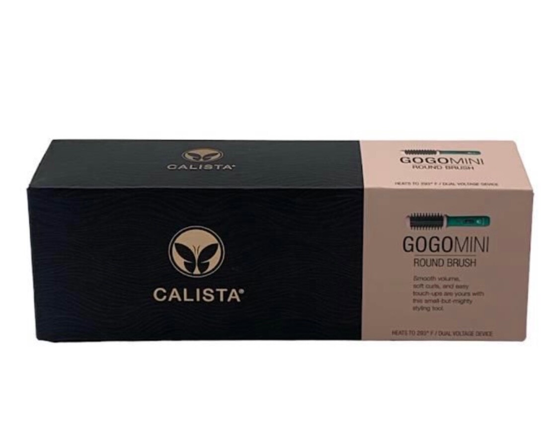 Calista GoGo Mini 1" Barrel Round Brush Hair Styling Tool-Jade Green w