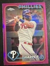 2024 Topps Chrome BRYCE HARPER Base PINK REFRACTOR Phillies