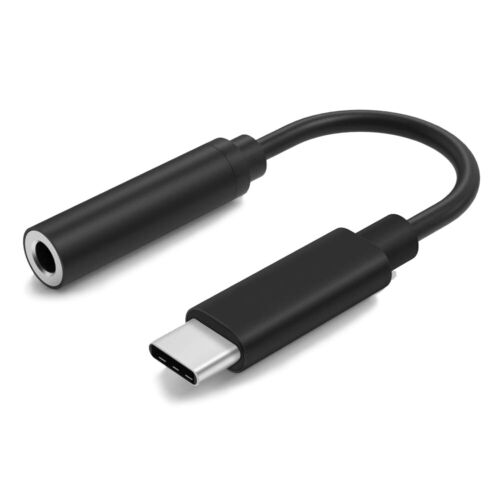 USB C zu 3.5mm Audio Buchse Kopfhörer Adapter für Samsung Huawei etc. (SCHWARZ)