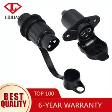 3 Pin Trailer Plug and Trailer Socket 12V 3 Pin Waterproof Connectors For Truck