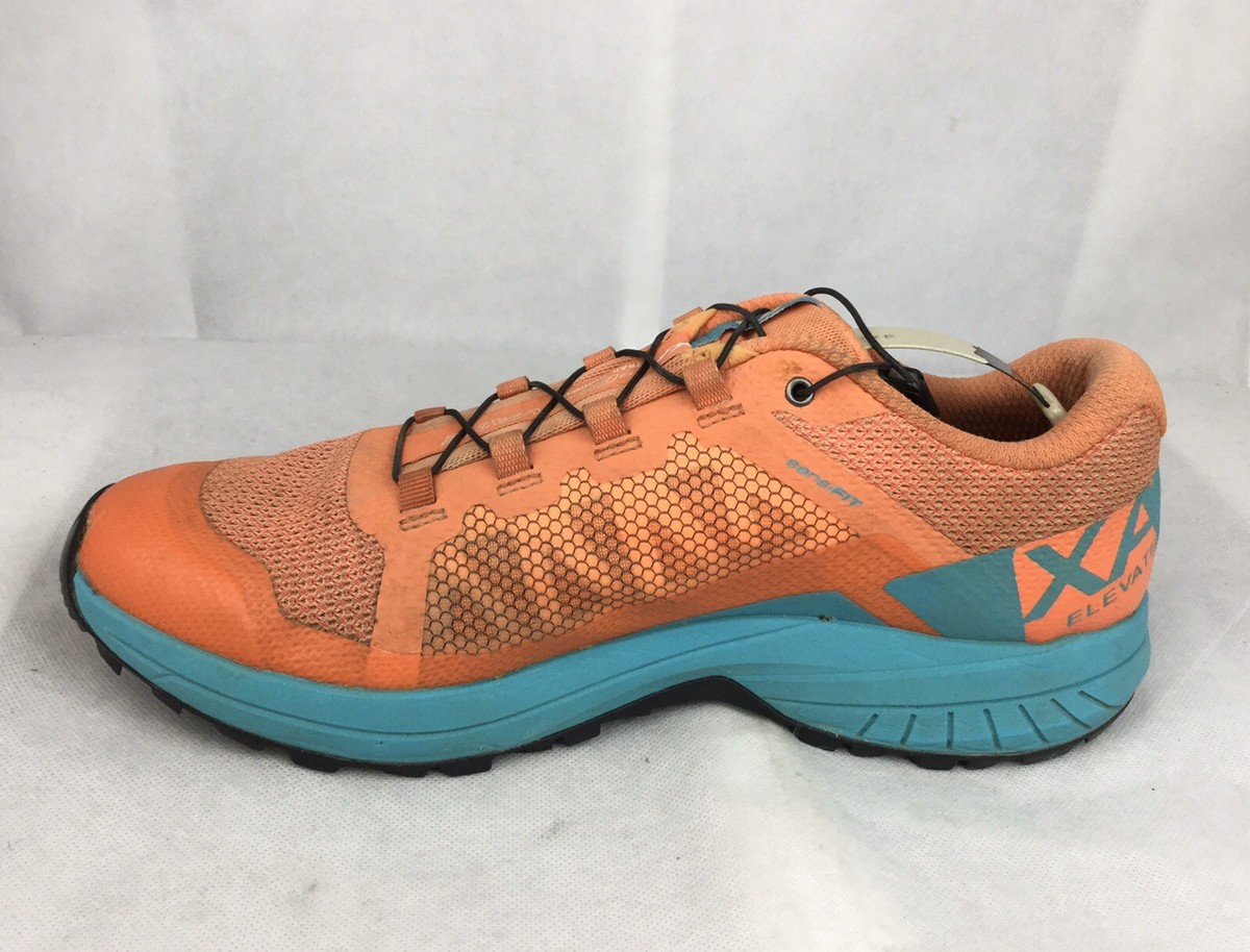 SALOMON XA elevate 24cm グレー レッド トレラン SALOMON Xa Elevate W 401376 25 V0 Nasturtium/Blue Bird/Black Trail