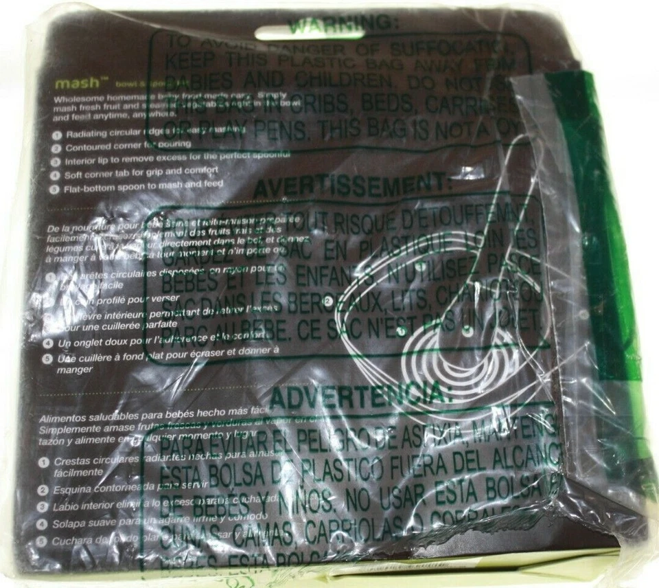 Kit de cuenco y cuchara de comida para bebé Zoli Inc púrpura 1 cada uno nuevo en caja Foto 2 de 3