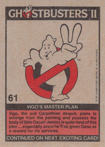 1989 TOPPS GHOSTBUSTERS II PICK-A-CARD #1-88 STICKER 1-11 OR WRAPPER! - Picture 124 of 200