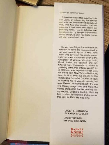 Complete Tales and Poems by Edgar Allen Poe 1992 Edition 1st Printing HB DJ VGC! - Picture 10 of 11