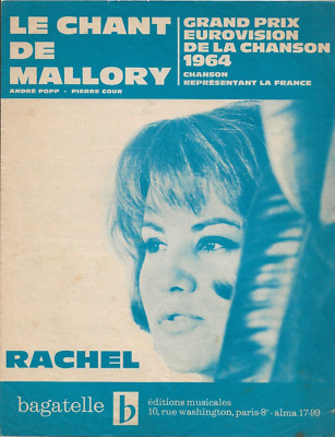''Le Chant De Mallory'' Rachel Noten Eurovision Frankreich 1964