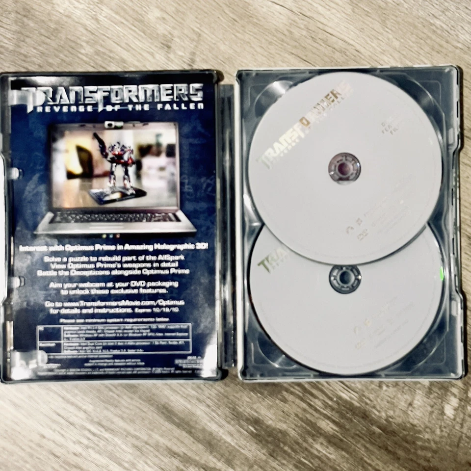 Transformers Revenge of the Fallen DVD Two-Disc Special Edition STEELBOOK - Image 3 of 4