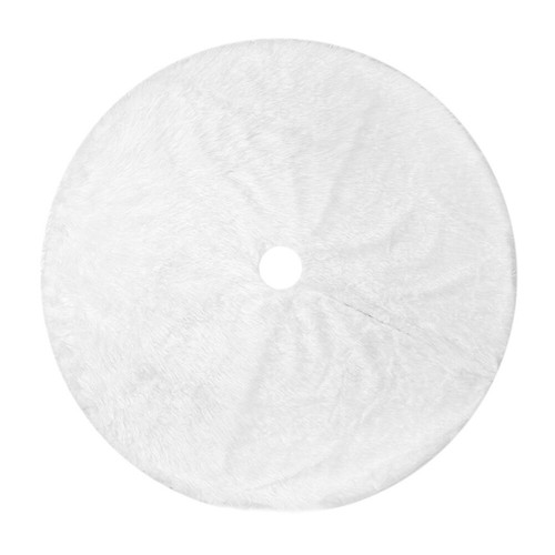 Christmas Tree Skirt Fluffy Xmas Tree Skirt Decorations for Holiday Winter Decor - Picture 3 of 18