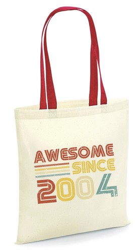 Tragetasche 21. Geburtstag super seit 2004 Jahrgang 2004 Tasche 21 Jahre alt Geschenk - Bild 4 von 10