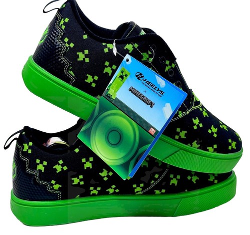 HEELYS Pro 20 MINECRAFT Authentic Wheeled Shoes Green And Black Women Size 8.5 - Picture 7 of 13