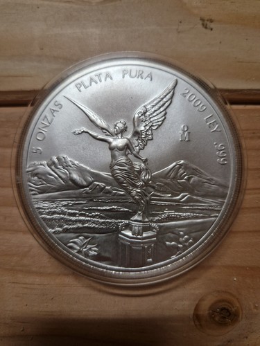 Moneta Argento Libertad 5 Onzas 2009 / 5 Oz - Plata Pura - 999 da Collezione